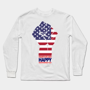 4th Of July Happy Independence Day Design Long Sleeve T-Shirt